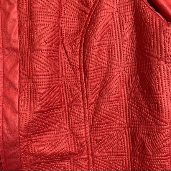 Tanjay Red Zipper Women’s Jacket Size 16-18 - Picture 4 of 12